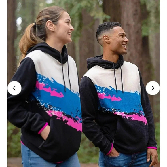 NWT CHUBBIES The Retro Splash Fleece Hoodie Size Small Super Soft - Picture 3 of 6